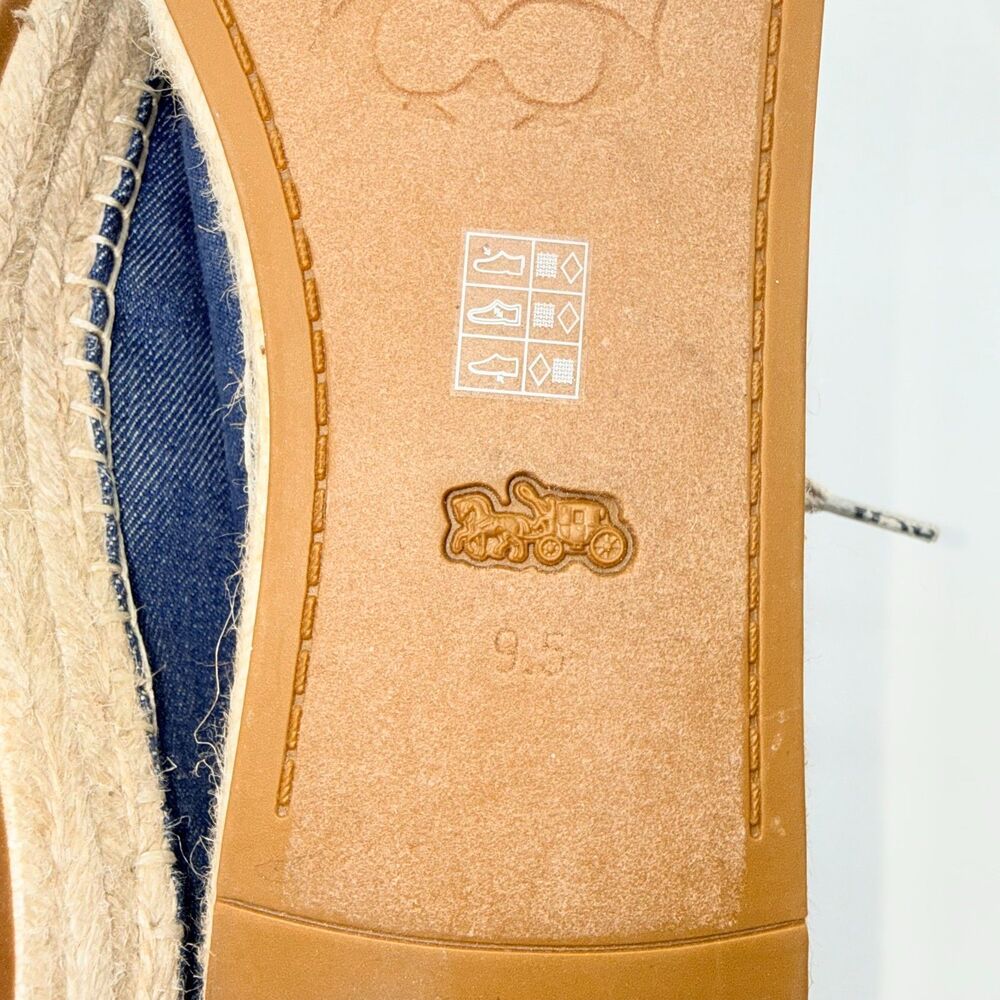 Coach Cate Espadrille Sneaker - Denim 9.5 - Picture 11 of 11